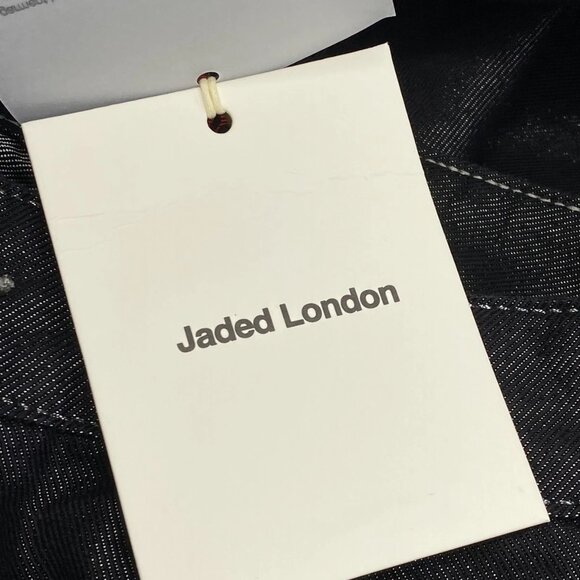 NEW JADED LONDON Men's Sapphire XL Colossus Wide Leg Jeans – Size 30 –Black/Pink - Picture 2 of 11